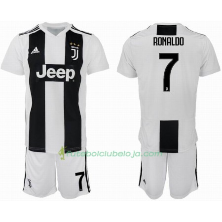 Camisola Juventus Ronaldo 7 Criança Equipamento Principal 2018-2019 Manga Curta